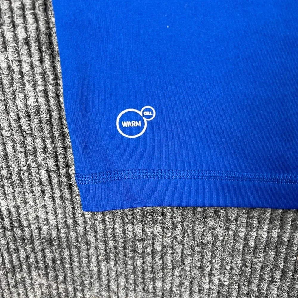 PUMA Pullover‎ Mens Large Blue Long Sleeve 1/4 Zip Mock Neck Casual Active